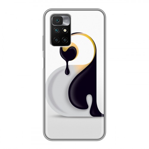 Дизайнерский силиконовый с усиленными углами чехол для Xiaomi Redmi 10 Пингвины