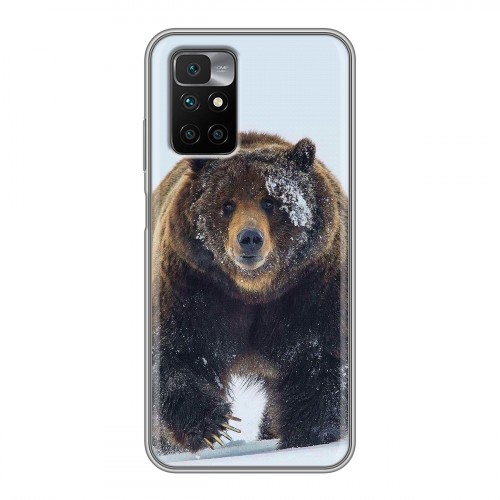 Дизайнерский силиконовый с усиленными углами чехол для Xiaomi Redmi 10 Медведь