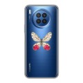Полупрозрачный дизайнерский пластиковый чехол для Huawei Nova 8i прозрачные Бабочки 