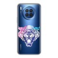 Дизайнерский пластиковый чехол для Huawei Nova 8i Прозрачные леопарды