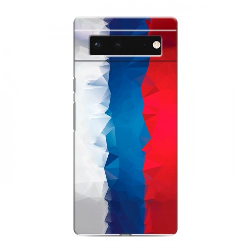 Дизайнерский силиконовый чехол для Google Pixel 6 Российский флаг