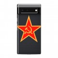 Полупрозрачный дизайнерский пластиковый чехол для Google Pixel 6 Флаг СССР