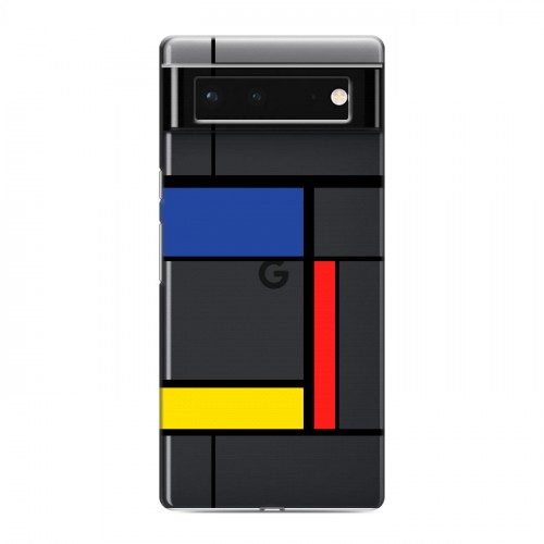 Полупрозрачный дизайнерский пластиковый чехол для Google Pixel 6 Абстракции 3