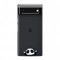 Полупрозрачный дизайнерский пластиковый чехол для Google Pixel 6 Прозрачные панды - смайлики