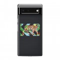 Полупрозрачный дизайнерский пластиковый чехол для Google Pixel 6 Прозрачные тигры