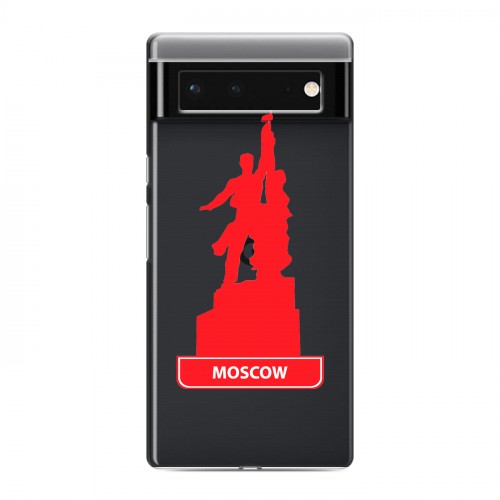 Полупрозрачный дизайнерский пластиковый чехол для Google Pixel 6 Прозрачные города России