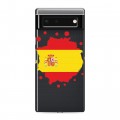 Полупрозрачный дизайнерский пластиковый чехол для Google Pixel 6 флаг Испании