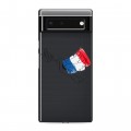 Полупрозрачный дизайнерский пластиковый чехол для Google Pixel 6 Флаг Франции