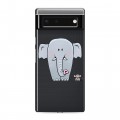 Полупрозрачный дизайнерский пластиковый чехол для Google Pixel 6 Прозрачные слоны