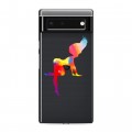 Полупрозрачный дизайнерский пластиковый чехол для Google Pixel 6 Прозрачные танцоры 