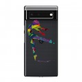 Полупрозрачный дизайнерский пластиковый чехол для Google Pixel 6 Прозрачные танцоры 