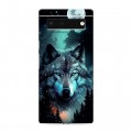 Дизайнерский силиконовый чехол для Google Pixel 6 Волк и луна