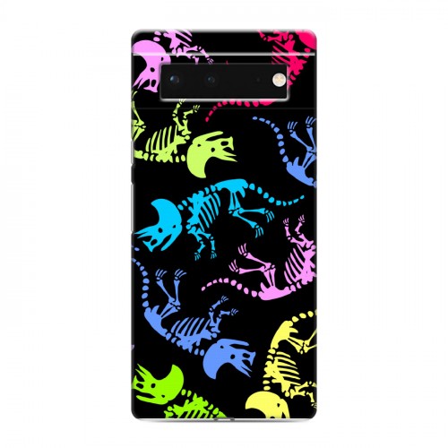 Дизайнерский силиконовый чехол для Google Pixel 6 Узоры динозавров