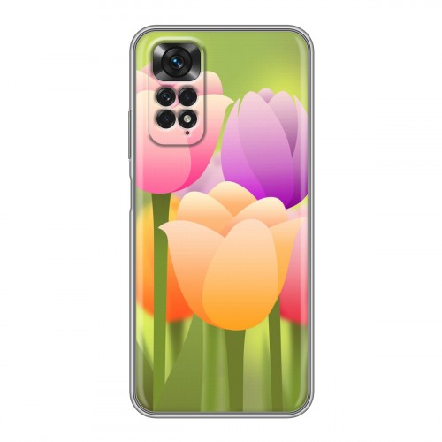 Дизайнерский силиконовый чехол для Xiaomi Redmi Note 11 Романтик цветы