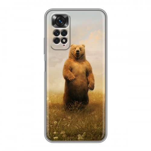 Дизайнерский силиконовый чехол для Xiaomi Redmi Note 11 Медведи