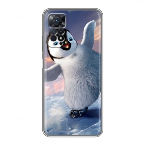 Дизайнерский силиконовый чехол для Xiaomi Redmi Note 11 Pro Пингвины
