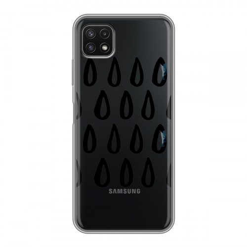 Полупрозрачный дизайнерский силиконовый с усиленными углами чехол для Samsung Galaxy A22s 5G Абстракции 2