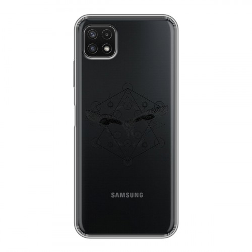 Полупрозрачный дизайнерский силиконовый с усиленными углами чехол для Samsung Galaxy A22s 5G Совы