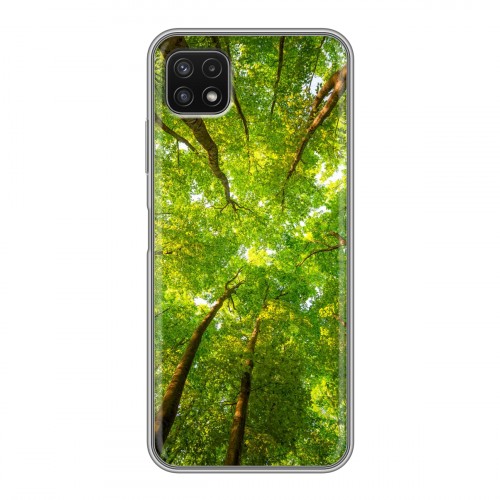 Дизайнерский силиконовый с усиленными углами чехол для Samsung Galaxy A22s 5G лес