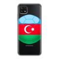 Полупрозрачный дизайнерский силиконовый чехол для Samsung Galaxy A22s 5G Флаг Азербайджана