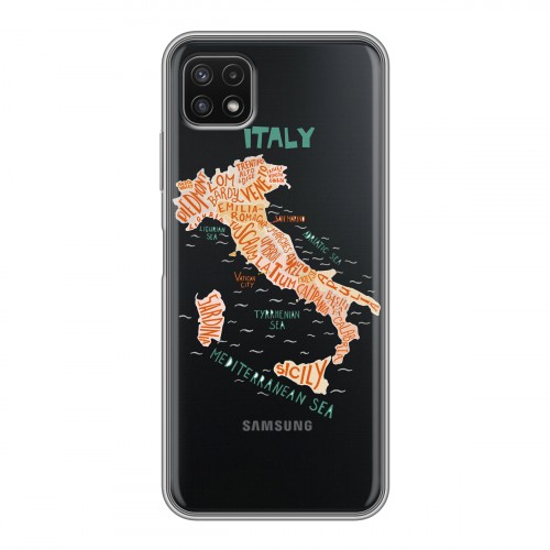 Полупрозрачный дизайнерский силиконовый чехол для Samsung Galaxy A22s 5G Флаг Италии
