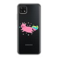 Полупрозрачный дизайнерский силиконовый чехол для Samsung Galaxy A22s 5G Прозрачные свинки