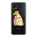 Полупрозрачный дизайнерский силиконовый чехол для Samsung Galaxy A22s 5G Прозрачные собаки