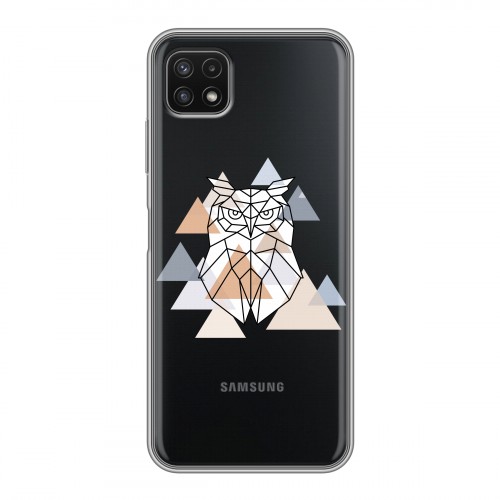 Полупрозрачный дизайнерский силиконовый чехол для Samsung Galaxy A22s 5G Прозрачные совы