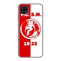 Дизайнерский силиконовый чехол для Samsung Galaxy A22s 5G Red White Fans