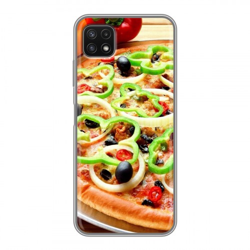 Дизайнерский силиконовый чехол для Samsung Galaxy A22s 5G Пицца
