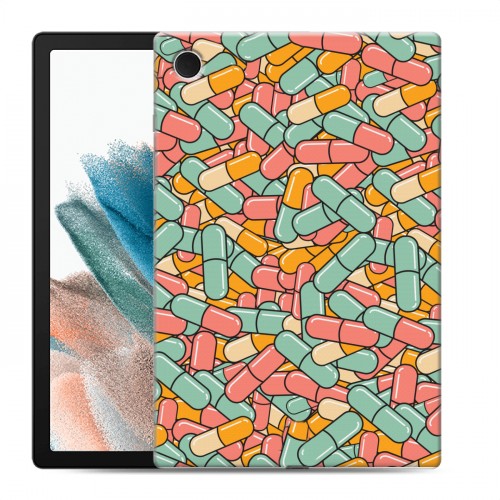 Дизайнерский силиконовый чехол для Samsung Galaxy Tab A8 10.5 (2021) Разноцветные таблетки