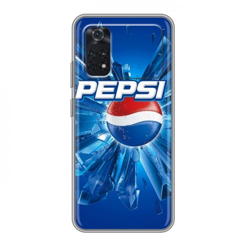 Дизайнерский силиконовый чехол для Xiaomi Poco M4 Pro 4G Pepsi