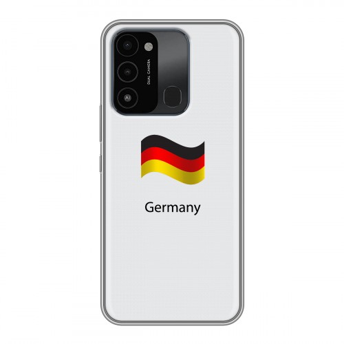 Дизайнерский силиконовый с усиленными углами чехол для Tecno Spark Go 2022 Флаг Германии