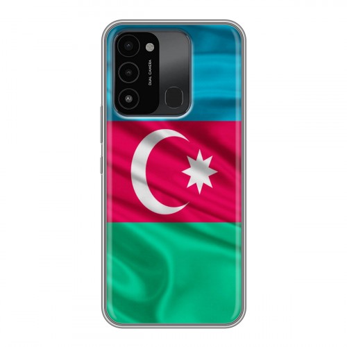 Дизайнерский силиконовый с усиленными углами чехол для Tecno Spark Go 2022 Флаг Азербайджана