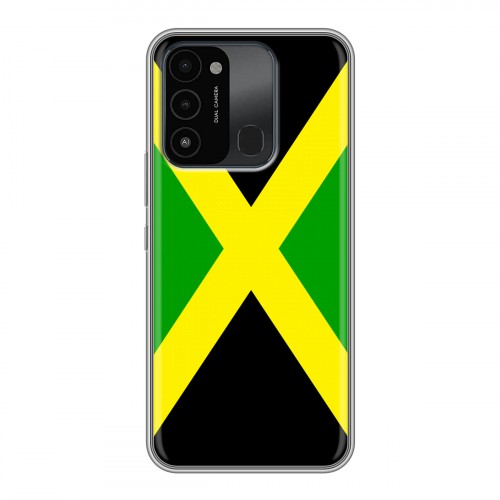 Дизайнерский силиконовый с усиленными углами чехол для Tecno Spark Go 2022 Флаг Ямайки