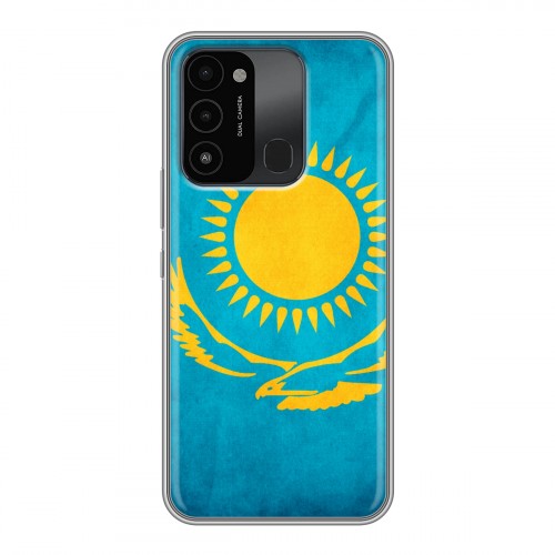 Дизайнерский силиконовый с усиленными углами чехол для Tecno Spark Go 2022 Флаг Казахстана