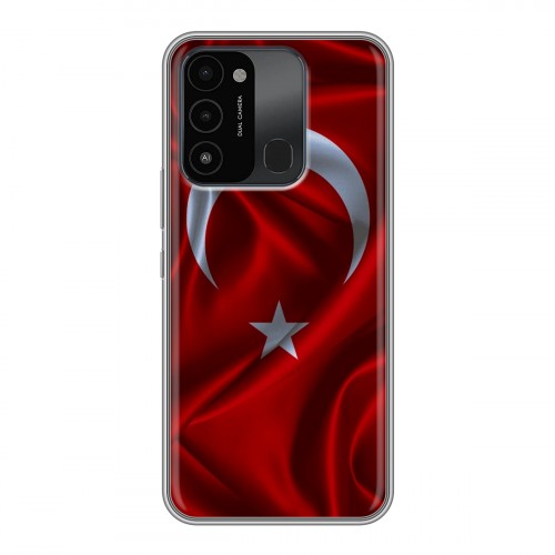 Дизайнерский силиконовый с усиленными углами чехол для Tecno Spark Go 2022 Флаг Турции