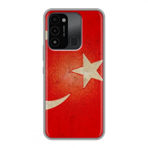 Дизайнерский силиконовый с усиленными углами чехол для Tecno Spark Go 2022 Флаг Турции