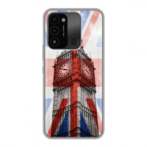 Дизайнерский силиконовый с усиленными углами чехол для Tecno Spark Go 2022 Флаг Британии