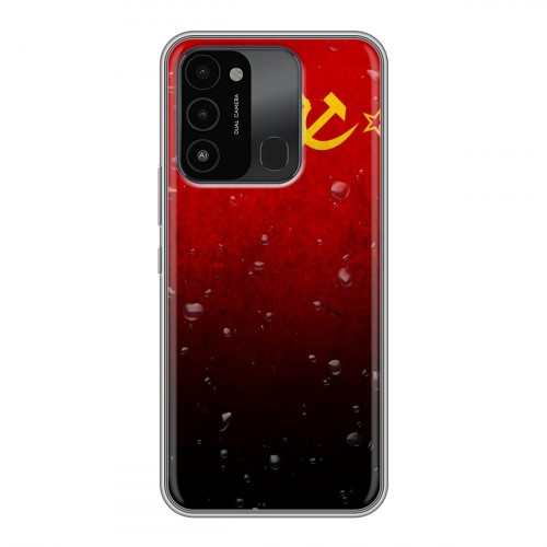 Дизайнерский силиконовый с усиленными углами чехол для Tecno Spark Go 2022 Флаг СССР