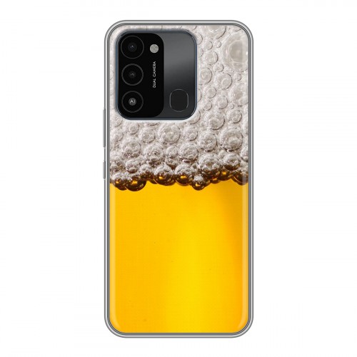 Дизайнерский силиконовый с усиленными углами чехол для Tecno Spark Go 2022 Пузырьки пива