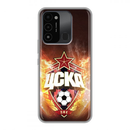 Дизайнерский силиконовый с усиленными углами чехол для Tecno Spark Go 2022 ЦСКА