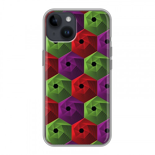 Дизайнерский пластиковый чехол для Iphone 14 Геометрические вихри