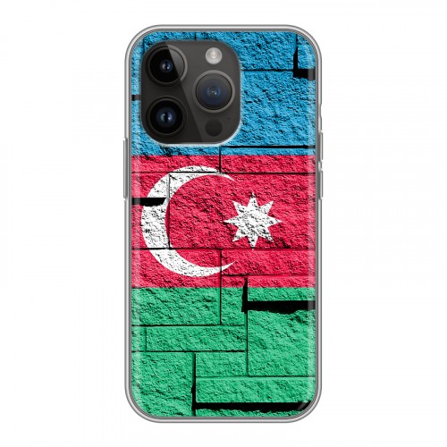 Дизайнерский силиконовый чехол для Iphone 14 Pro Флаг Азербайджана