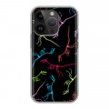 Дизайнерский силиконовый чехол для Iphone 14 Pro Узоры динозавров