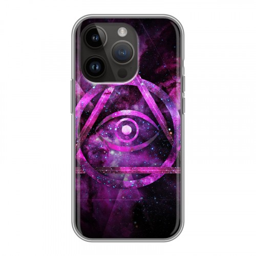 Дизайнерский силиконовый чехол для Iphone 14 Pro Всевидящее око