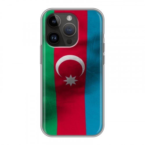 Дизайнерский силиконовый чехол для Iphone 14 Pro Флаг Азербайджана