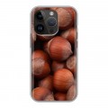 Дизайнерский силиконовый чехол для Iphone 14 Pro Орехи
