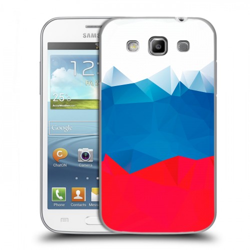 Дизайнерский пластиковый чехол для Samsung Galaxy Win Российский флаг