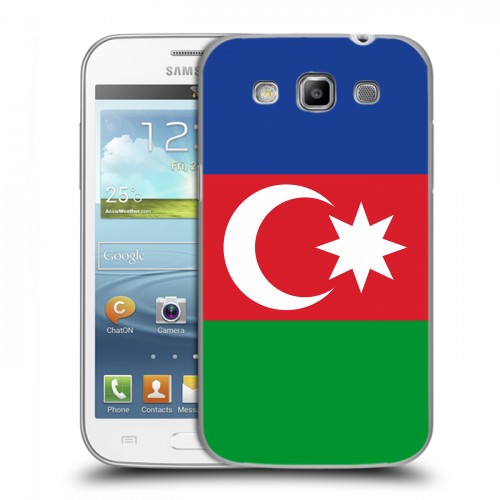 Дизайнерский пластиковый чехол для Samsung Galaxy Win Флаг Азербайджана